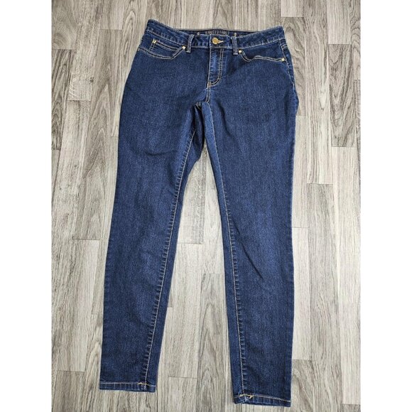 (3/$35) Jennifer Lopez Jeans Womens 8 Blue Skinny Dark Wash Stretch DenimJLO - Picture 1 of 11